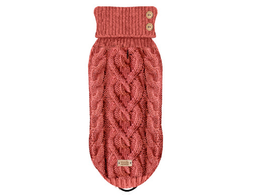 pull maille knit pour chien rouge rose corail