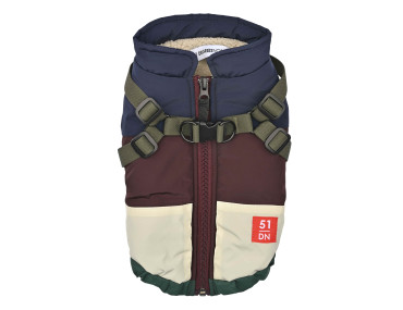 51 COLORBLOCK HARNESS COAT BURGUNDY