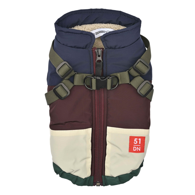 51 COLORBLOCK HARNESS COAT BURGUNDY 51 COLORBLOCK HARNESS COAT BURGUNDY