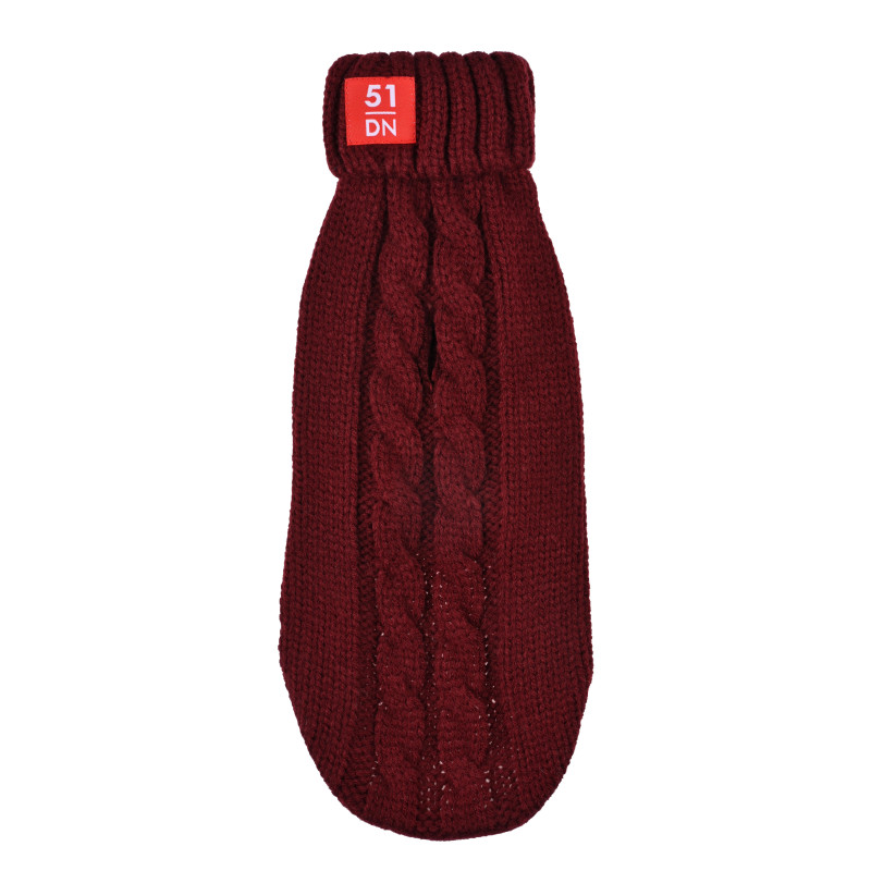 51 COSY CABLE SWEATER BURGUNDY 51 COSY CABLE SWEATER BURGUNDY