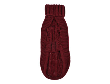 51 COSY CABLE SWEATER BURGUNDY