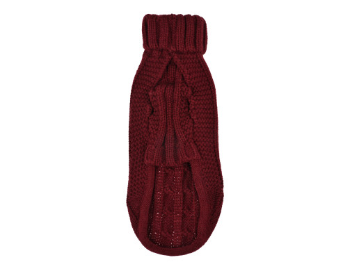 51 COSY CABLE SWEATER BURGUNDY