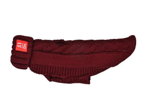 51 COSY CABLE SWEATER BURGUNDY 51 COSY CABLE SWEATER BURGUNDY