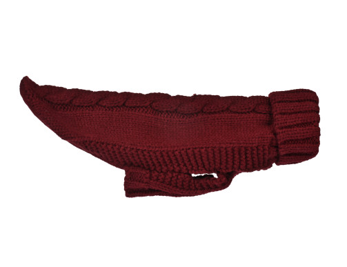 51 COSY CABLE SWEATER BURGUNDY 51 COSY CABLE SWEATER BURGUNDY