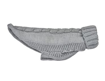 51 COSY CABLE SWEATER GREY 24CM