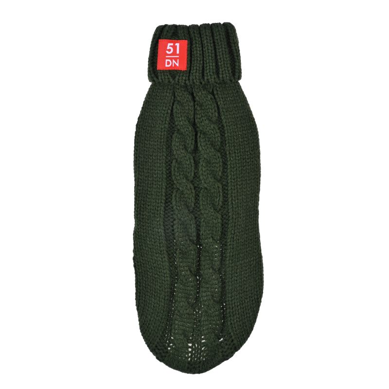 51 COSY CABLE SWEATER DARK GREEN 51 COSY CABLE SWEATER DARK GREEN