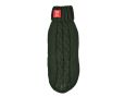 pull pour chien vert foncé en maille laine chic