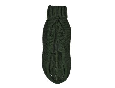 51 COSY CABLE SWEATER DARK GREEN