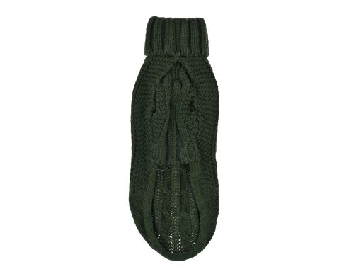 51 COSY CABLE SWEATER DARK GREEN