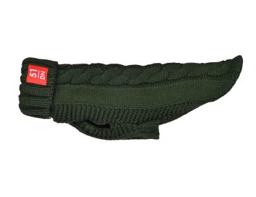 51 COSY CABLE SWEATER DARK GREEN