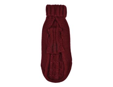 51 COSY CABLE SWEATER TECKEL BURGUNDY