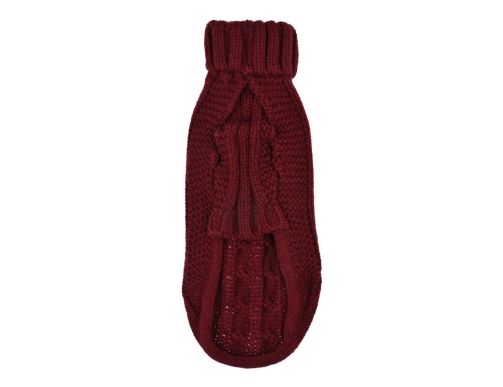 51 COSY CABLE SWEATER TECKEL BURGUNDY
