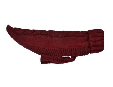 51 COSY CABLE SWEATER TECKEL BURGUNDY L