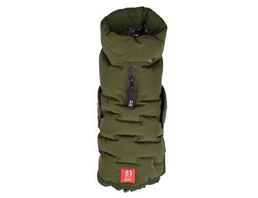 doudoune manteau pour chien spécial teckel chaud hiver khaki