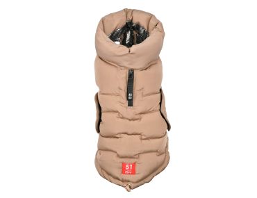doudoune manteau pour chien chaud hiver beige nude