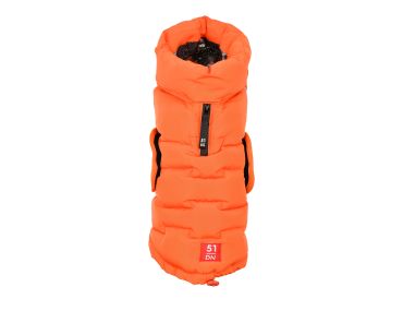 doudoune manteau pour chien chaud hiver orange