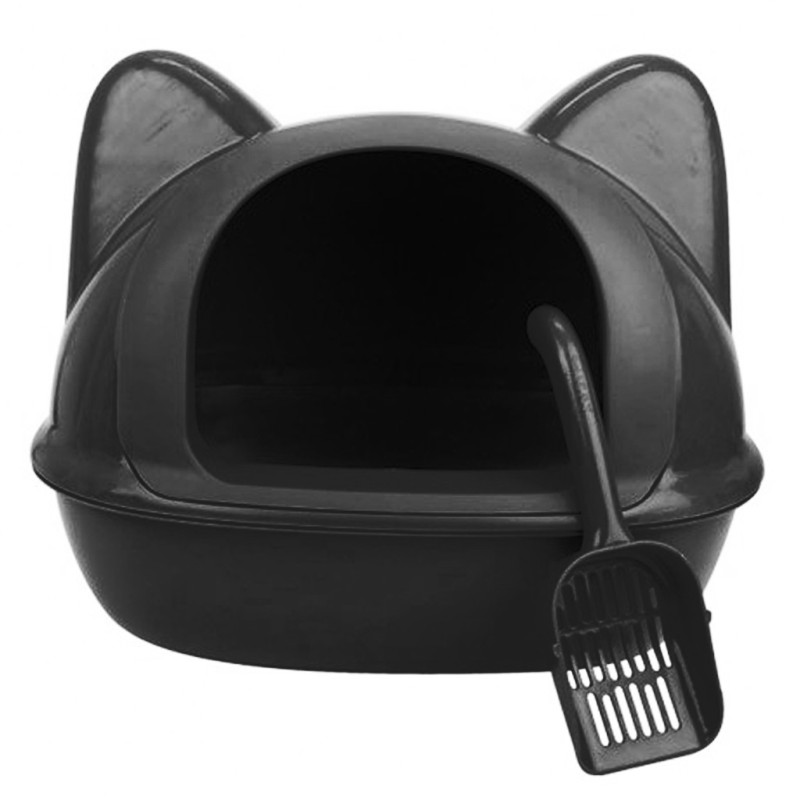 maison de toilette noire pour chat