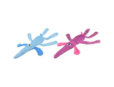 PELUCHE ELEPHANT RAYÉ ROSE OU BLEU