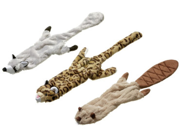 PELUCHE CASTOR/RENARD/LEOPARD SMALL