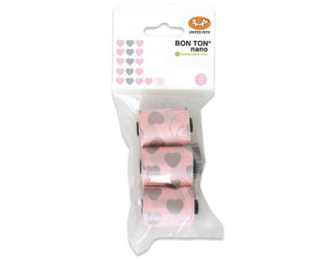 3x10 SACS À DEJECTION BON TON NANO ROSE BIODÉGRADABLES