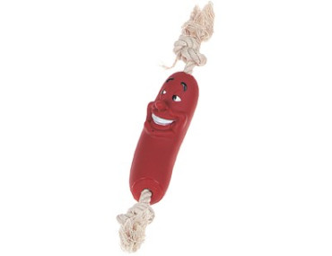 JOUET SAUCISSON AVEC CORDE
