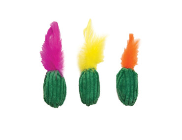 JOUET CHAT MINI CACTUS 3 PIECES