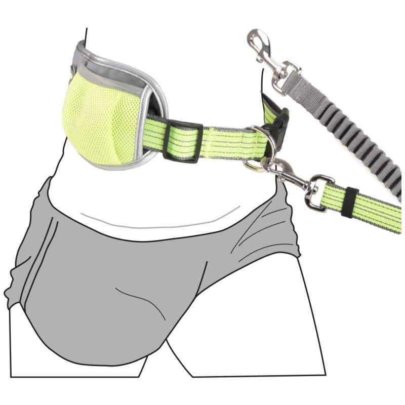 LAISSE+ CEINTURE DE JOGGING RONO JAUNE LAISSE+ CEINTURE DE JOGGING RONO JAUNE