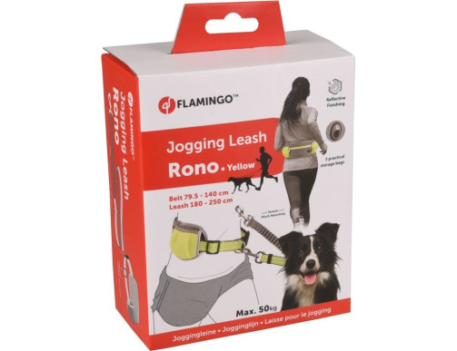 LAISSE+ CEINTURE DE JOGGING RONO JAUNE LAISSE+ CEINTURE DE JOGGING RONO JAUNE