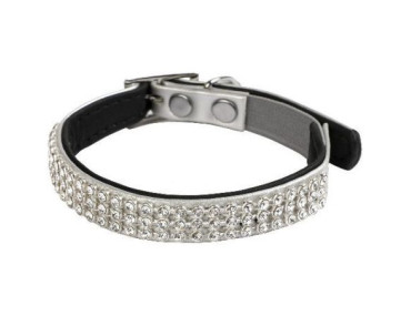 COLLIER CHAT DIAMS GRIS