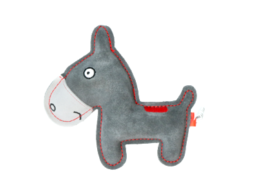 JOUET DOGGY DOODLE ANE EN CUIR
