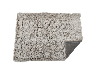 PLAID FOURRURE GRIS LARGE