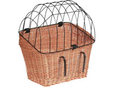 PANIER VELO OSIER AVEC GRILLE
