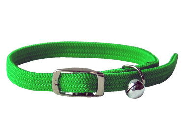 COLLIER CHAT ELASTIQUE FLUO VERT