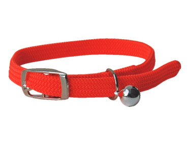 COLLIER CHAT ELASTIQUE FLUO ORANGE