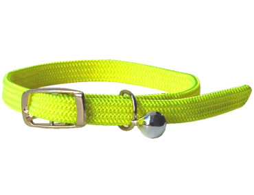 COLLIER CHAT ELASTIQUE FLUO JAUNE