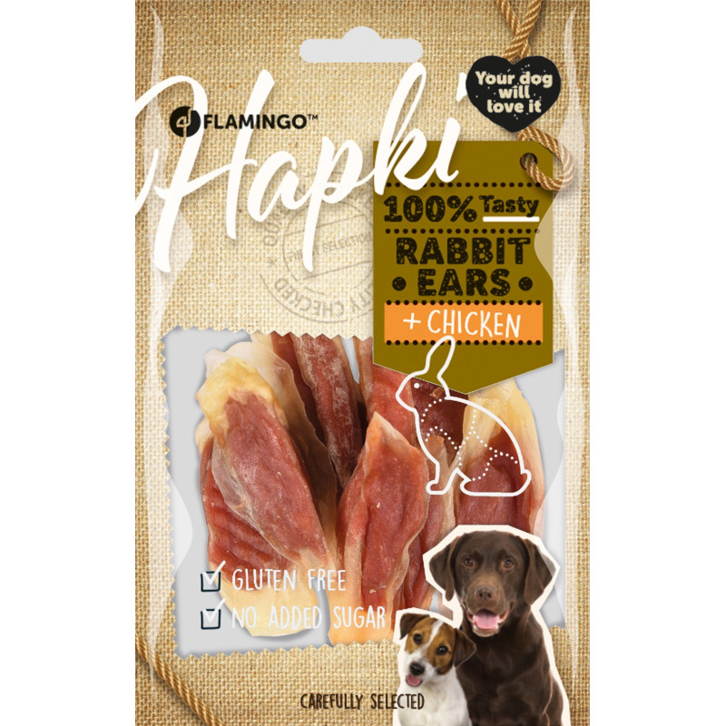 FRIANDISES HAPKI OREILLES LAPIN/POULET