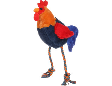 PELUCHE COQ ROOSTER AVEC CORDES